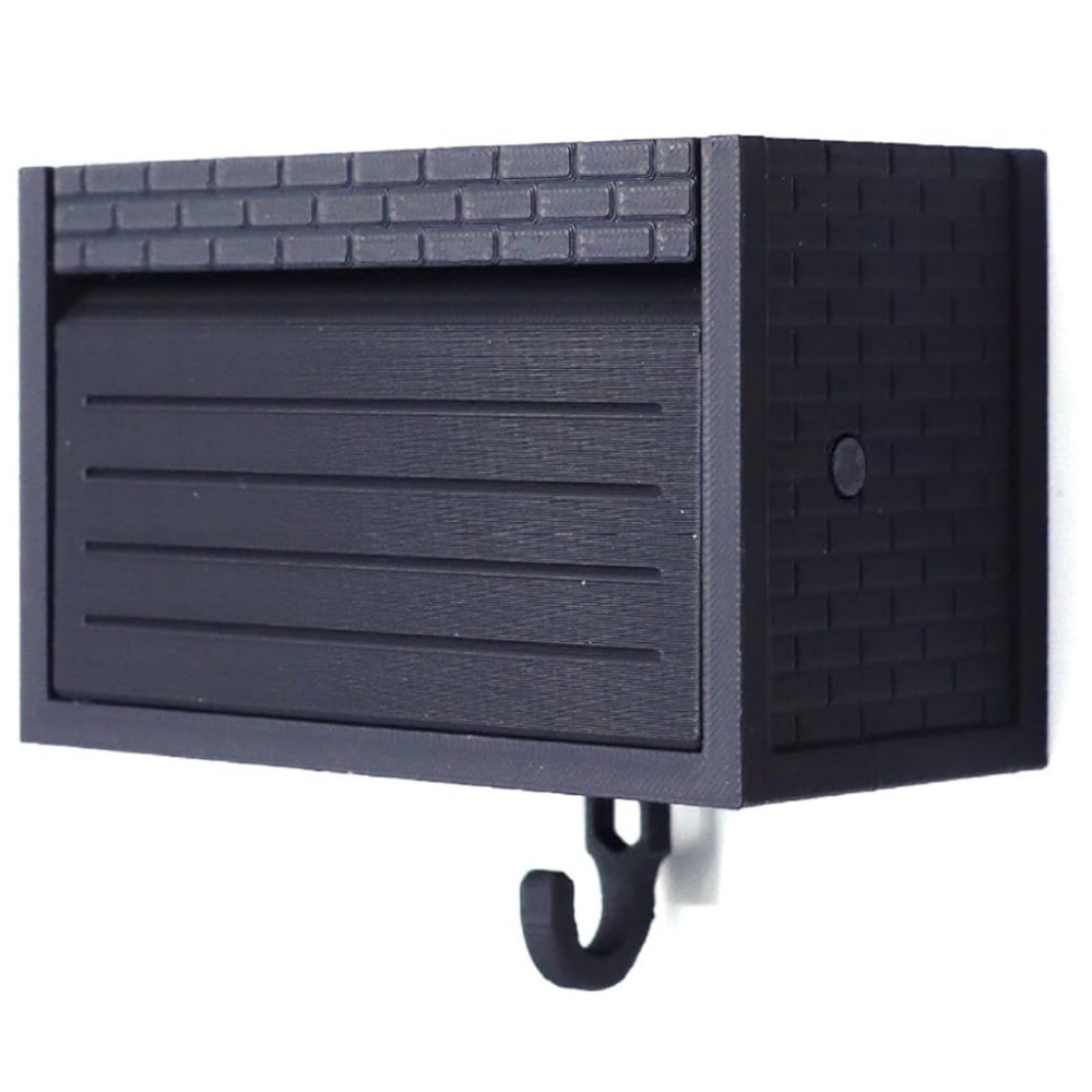 Wall-Mounted Car Display Key Holder, Decorative Garage Brick-Black